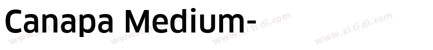 Canapa Medium字体转换